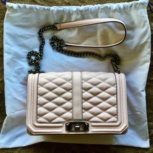 Final sale - Love leather crossbody bag.